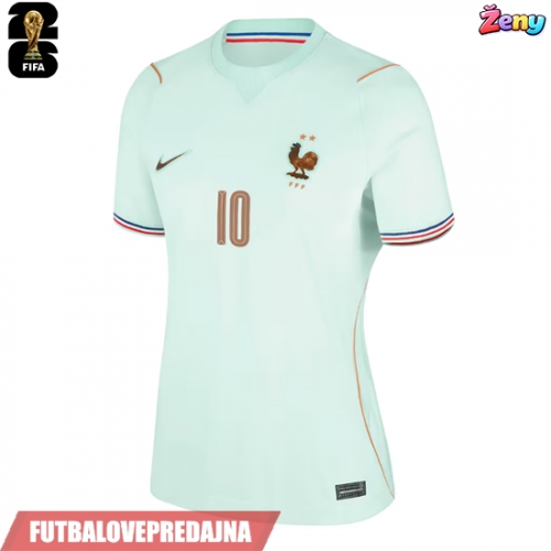 Lacne Ženy Futbalové dres Francúzsko Kylian Mbappe #10 MS 2026 Krátky Rukáv - Preč